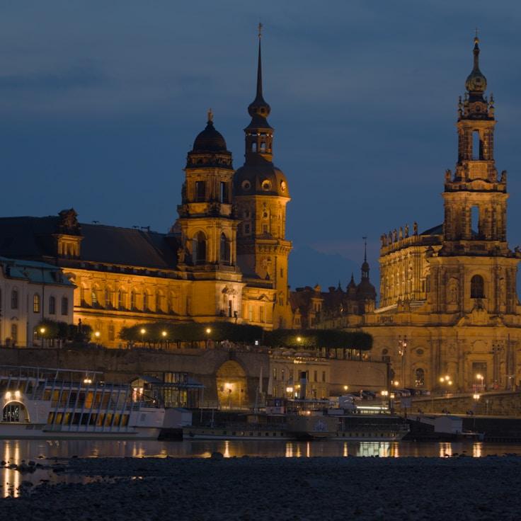Entertainment zone at night in Switzerland